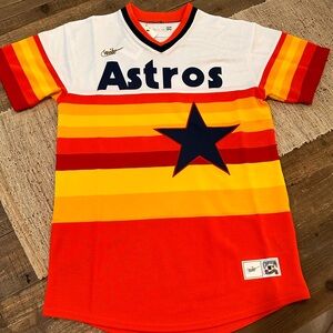 Boys Nike Cooperstown Collection Astros Biggio Rainbow Retro Jersey -Youth Large
